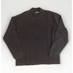 Uniqlo Gray Long Sleeve Mock Neck Shirt Men’s Medium 22x27 Minimalist Basics